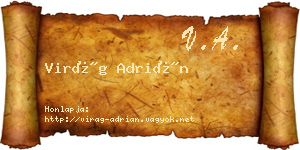 Virág Adrián névjegykártya