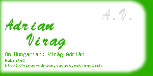 adrian virag business card