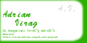 adrian virag business card